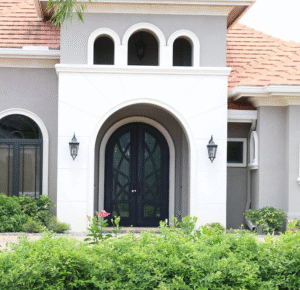 iron entry doors.